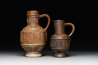 Two Raeren stoneware jugs, late 16th C.