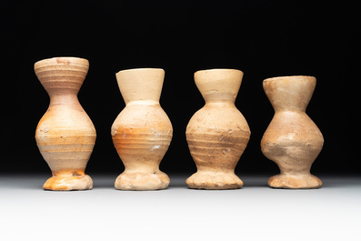 Twelve Siegburg stoneware funnel beakers, 15/16th C.