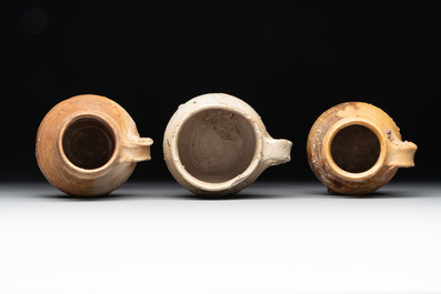 A collection of six German stoneware mugs, 16/17th C.