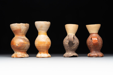 Twelve Siegburg stoneware funnel beakers, 15/16th C.
