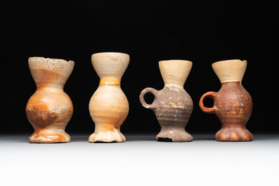 Twelve Siegburg stoneware funnel beakers, 15/16th C.