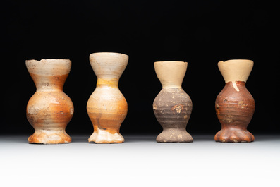 Twelve Siegburg stoneware funnel beakers, 15/16th C.