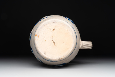 A varied collection of 10 Westerwald stoneware jugs, 17th C. and later
