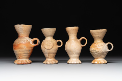 Twelve Siegburg stoneware funnel beakers, 15/16th C.