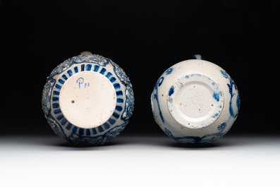 A varied collection of 10 Westerwald stoneware jugs, 17th C. and later
