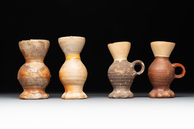 Twelve Siegburg stoneware funnel beakers, 15/16th C.