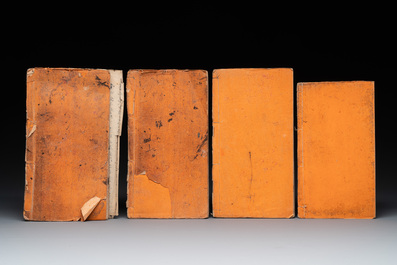 Collection of ten Chinese books about Taoism and an album after Giuseppe Castiglione (郎世寧, 1688-1766): 'One Hundred Horses,' 20th C.