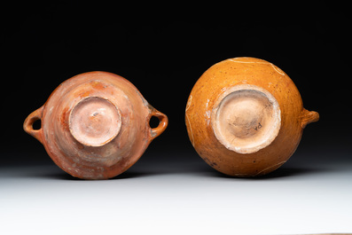 Five slipware vessels, The Netherlands, 17th C.