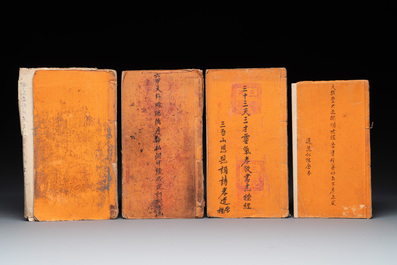 Collection of ten Chinese books about Taoism and an album after Giuseppe Castiglione (郎世寧, 1688-1766): 'One Hundred Horses,' 20th C.