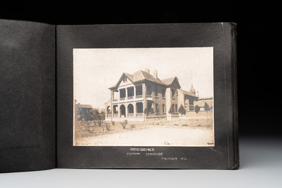 A photo album with the architectural inventory of the German enclave in Jinan (Tsinan Fou - Kai Fengou), 20th C.