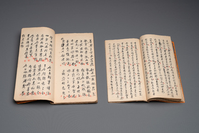 Collection of ten Chinese books about Taoism and an album after Giuseppe Castiglione (郎世寧, 1688-1766): 'One Hundred Horses,' 20th C.