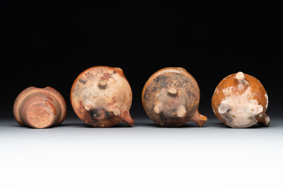 11 brown-glazed pottery wares, Low Countries, 14/17th C.