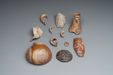 A study collection of German stoneware, 16/17th C.