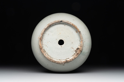 Three Chinese monochrome wares, Qianlong mark, Ming and later