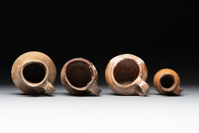 A collection of 10 German stoneware mugs, 14/16th C.