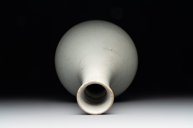 Three Chinese monochrome wares, Qianlong mark, Ming and later
