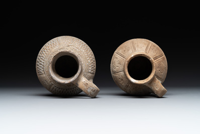 Five Siegburg stoneware jugs, 16th C.