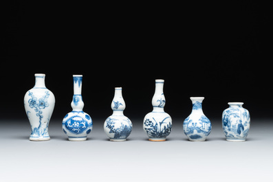 A varied collection of 13 Chinese famille rose, blue and white wares, Transitional period/19th C.