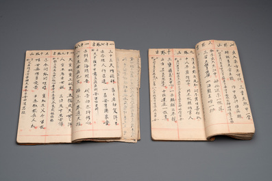 Collection of ten Chinese books about Taoism and an album after Giuseppe Castiglione (郎世寧, 1688-1766): 'One Hundred Horses,' 20th C.
