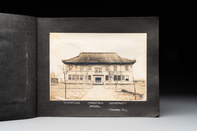 A photo album with the architectural inventory of the German enclave in Jinan (Tsinan Fou - Kai Fengou), 20th C.