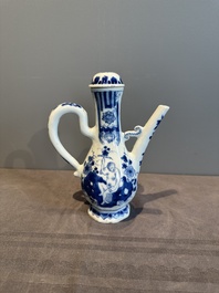 A Chinese blue and white 'nude figure' jug and cover, Kangxi, ca. 1680