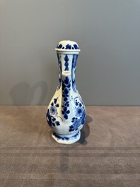A Chinese blue and white 'nude figure' jug and cover, Kangxi, ca. 1680