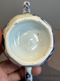 A Chinese blue and white 'nude figure' jug and cover, Kangxi, ca. 1680