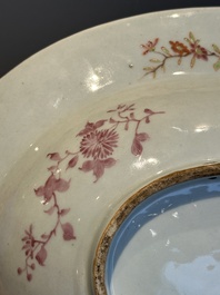 A fine Chinese famille rose oval 'go players' shaving bowl, Qianlong