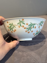 A Chinese famille verte 'goji' bowl, Daoguang mark, 20th C.