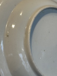 A rare Chinese Canton famille rose armorial soup plate with the arms of Wight, ca. 1810