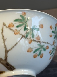 A Chinese famille verte 'goji' bowl, Daoguang mark, 20th C.