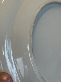 A pair of rare Chinese Canton famille rose armorial plates with the arms of Wight, ca. 1810