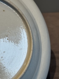 A pair of rare Chinese Canton famille rose armorial soup plates with the arms of Wight, ca. 1810