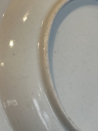 A pair of rare Chinese Canton famille rose armorial soup plates with the arms of Wight, ca. 1810