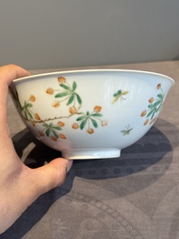 A Chinese famille verte 'goji' bowl, Daoguang mark, 20th C.