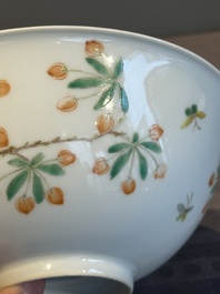 A Chinese famille verte 'goji' bowl, Daoguang mark, 20th C.