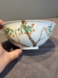 A Chinese famille verte 'goji' bowl, Daoguang mark, 20th C.