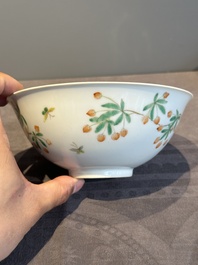 A Chinese famille verte 'goji' bowl, Daoguang mark, 20th C.