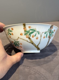 A Chinese famille verte 'goji' bowl, Daoguang mark, 20th C.