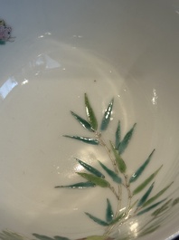 A pair of imperial Chinese famille rose 'balsam pear' bowls, Jiaqing mark and of the period