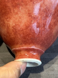 A Chinese peachbloom-glazed conical bowl, 19th C.