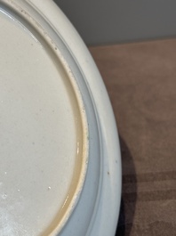 A pair of rare Chinese Canton famille rose armorial soup plates with the arms of Wight, ca. 1810