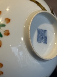 A Chinese famille verte 'goji' bowl, Daoguang mark, 20th C.