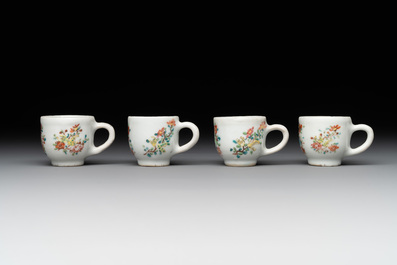 A rare complete Chinese famille rose 8-person miniature tea service comprising 28 pieces, Qianlong