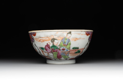 A collection of five Chinese Imari-style wares and one Canton famille rose cup, Kangxi/Qianlong