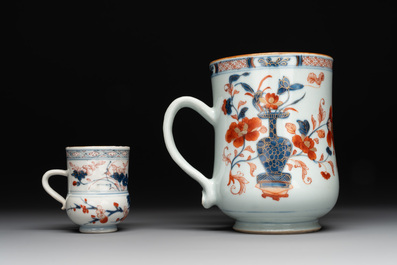 A collection of five Chinese Imari-style wares and one Canton famille rose cup, Kangxi/Qianlong