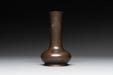 Five various Chinese archaistic bronze vases, Ming/Qing