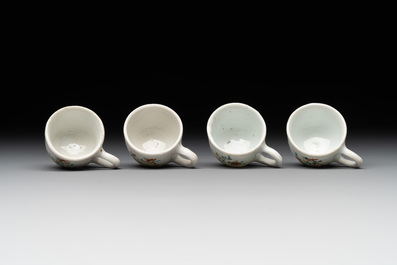 A rare complete Chinese famille rose 8-person miniature tea service comprising 28 pieces, Qianlong