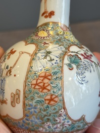A Chinese famille rose bottle vase, Ju Ren Tang 居仁堂製 mark, Republic