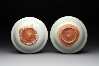 A collection of five Chinese celadon wares, Ming and later